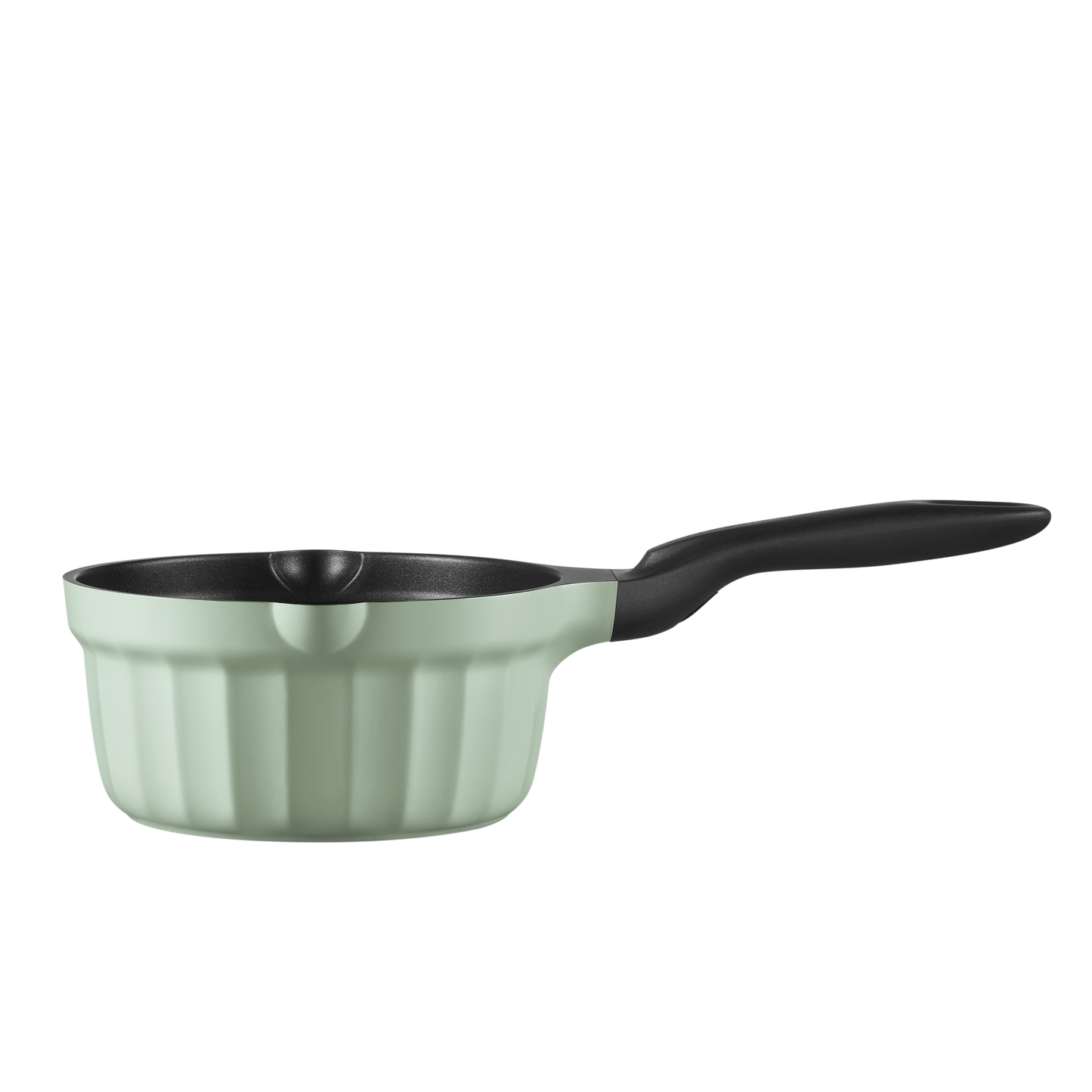 BUYDEEM 蓋付きミルクパン 18cm コージーグリーン/メローイエロー