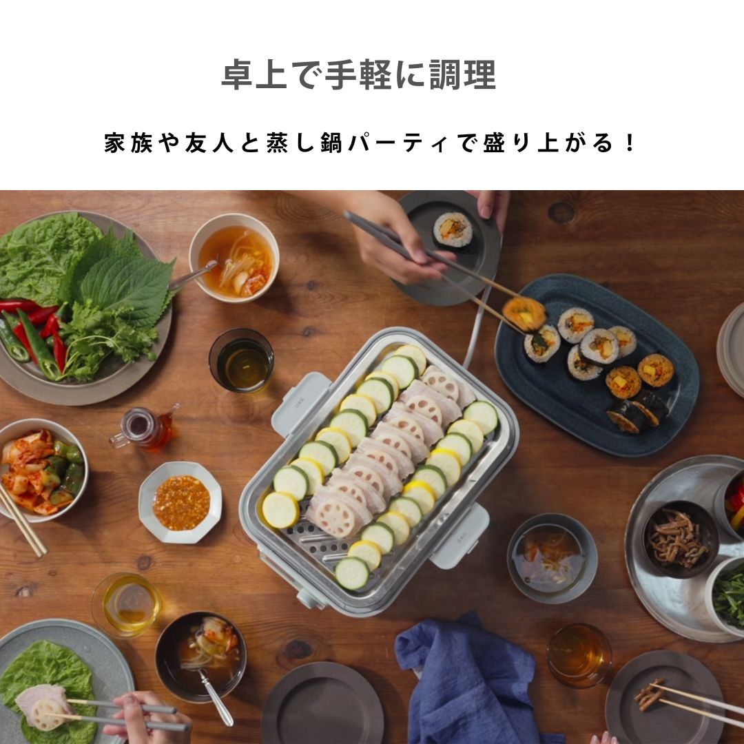 マルチファンクション電気スチーマー 蒸す、煮る、発酵、解凍、保温、予約多機能