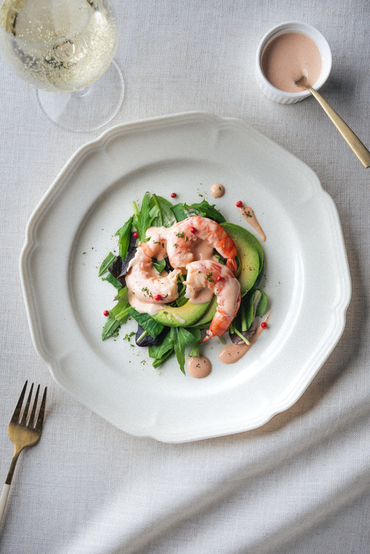 自家製ヨーグルト（発酵モード）でつくるオーロラソースのエビサラダ